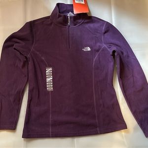 Women’s north face, Persian purple large 1/4 zip-up